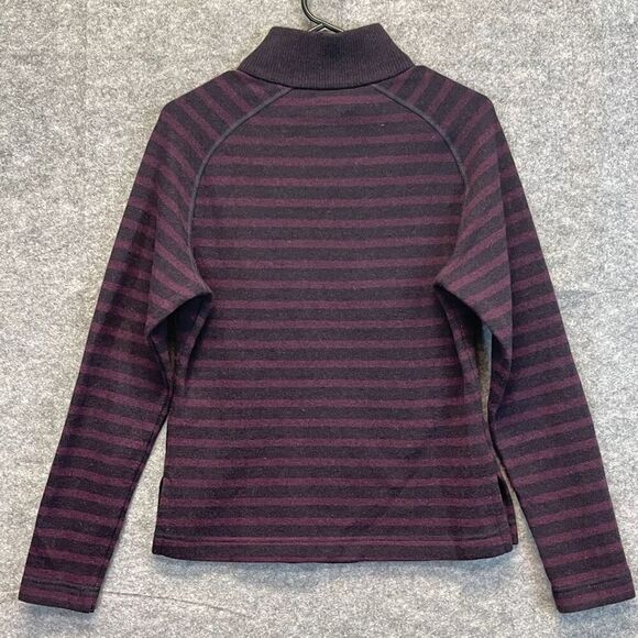 MOUNTAIN HARDWEAR Sweater Women's Medium Purple Sevina Wool Blend Stripe Hiking - Picture 10 of 13